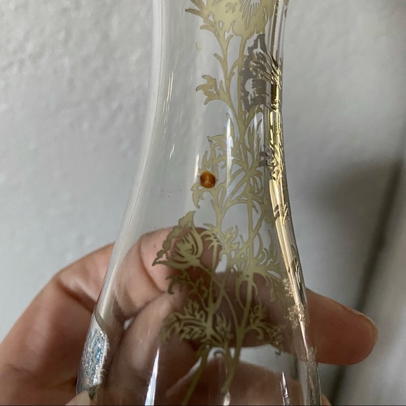 Sterling Silver on Crystal Poppy Floral Bud Vase - Picture 8 of 10